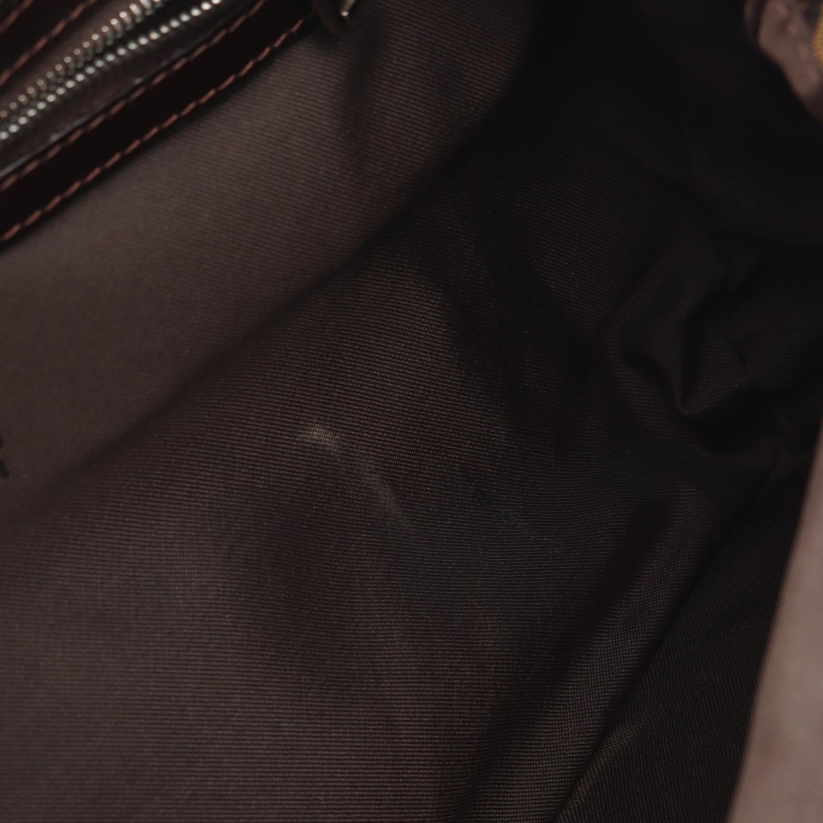 フェンディ ズッカ キャンバス レザー ハンドバッグ