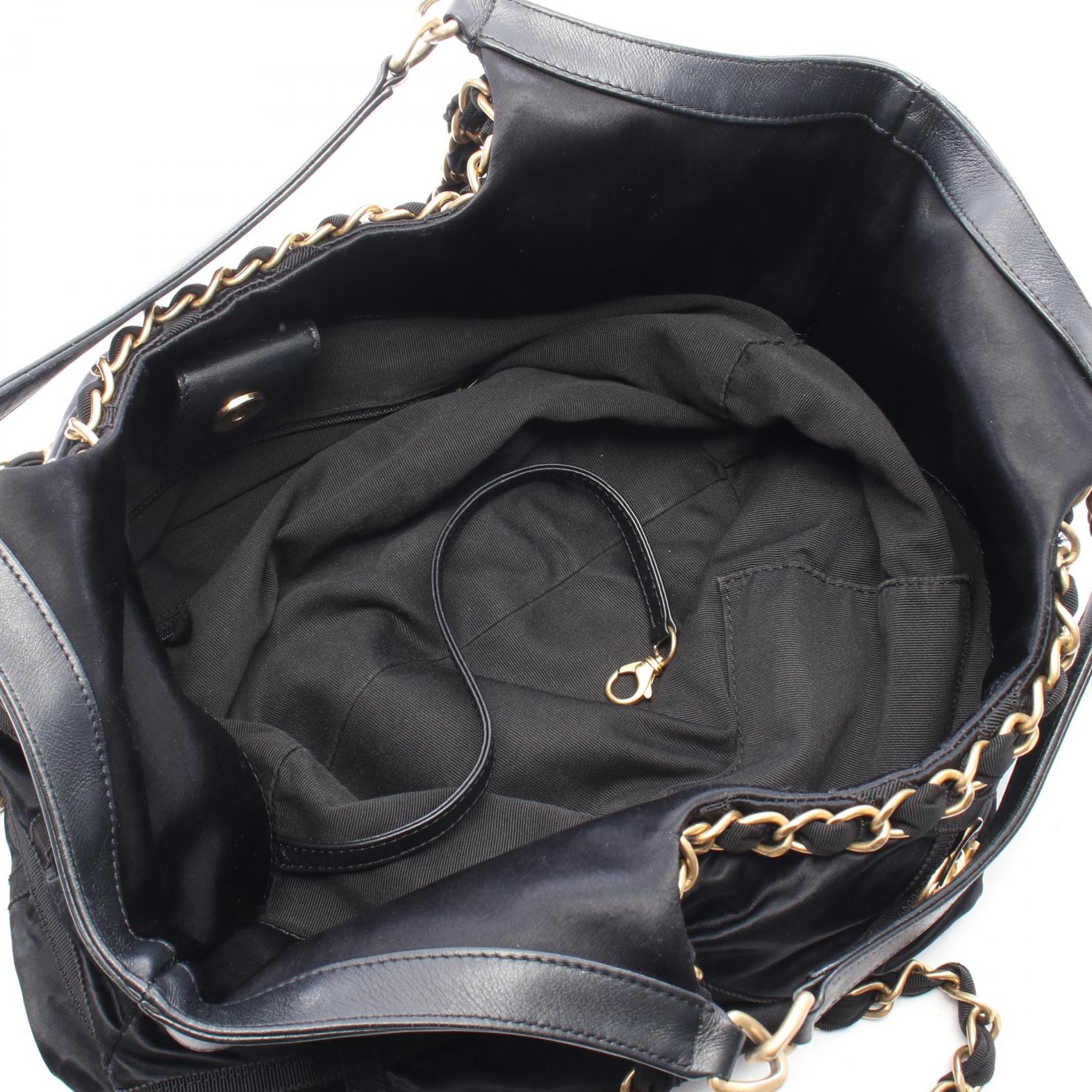 シャネル マトラッセ ファブリック レザー 2WAYトートバッグ