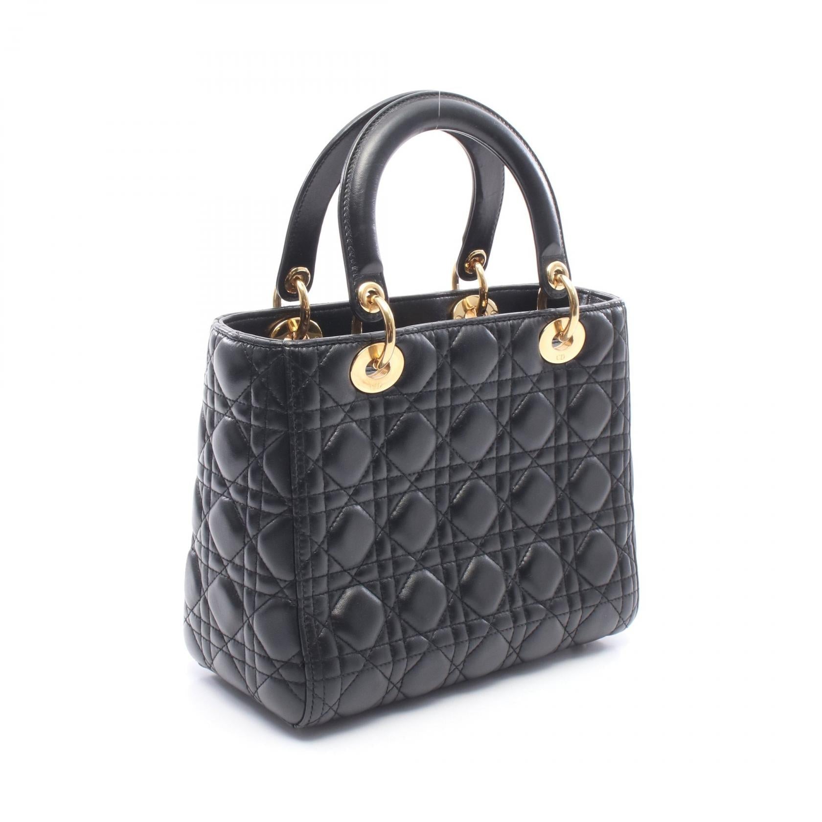 ディオール LADY DIOR レザー ハンドバッグ