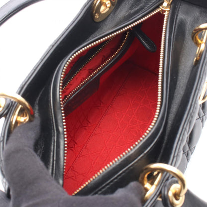 ディオール LADY DIOR レザー ハンドバッグ