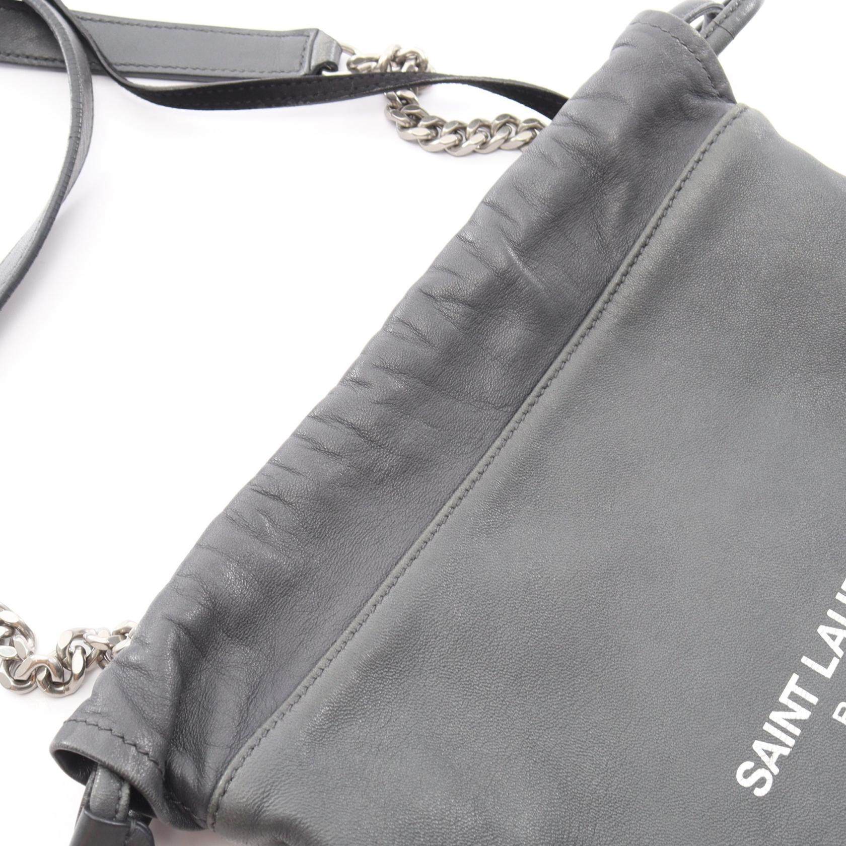 イヴサンローラン TEDDY SMALL レザーショルダーバッグ