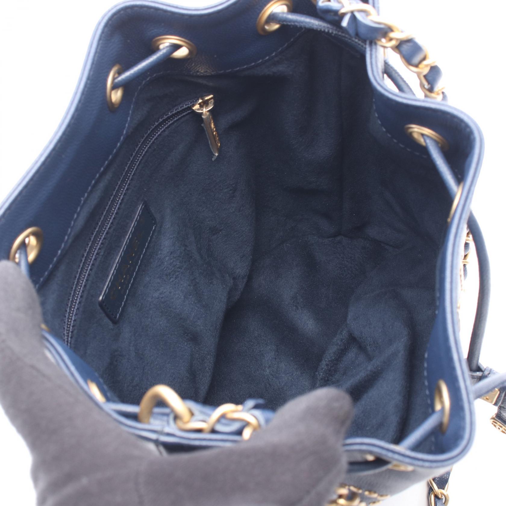 シャネル ドーヴィル レザーショルダーバッグ