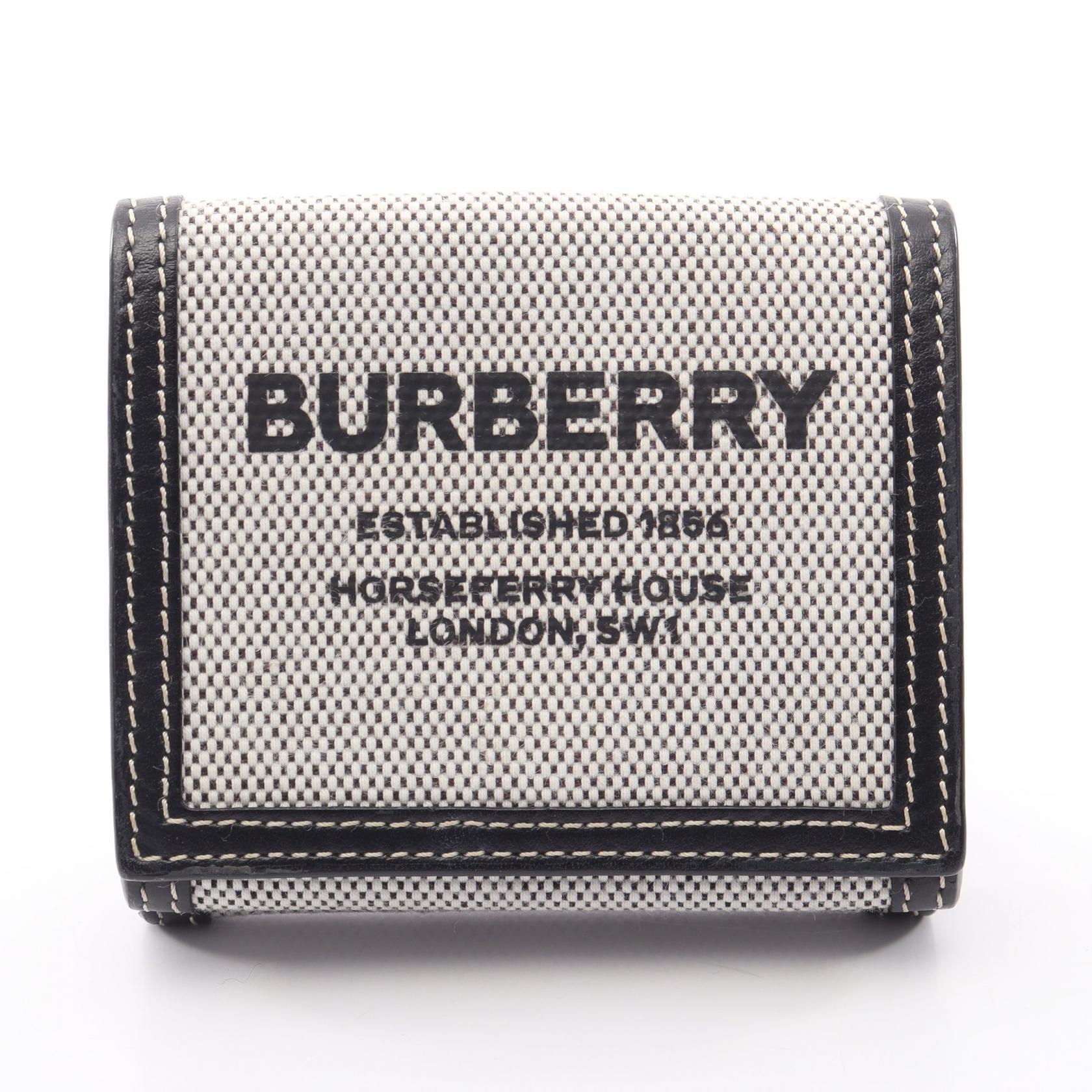 バーバリー ホースフェリー レザー 三つ折り財布