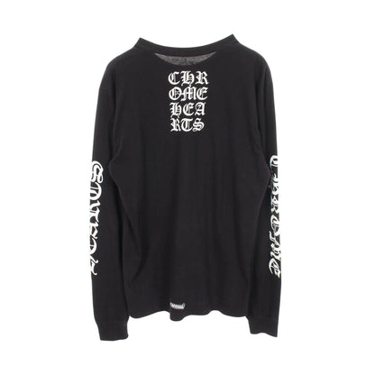クロムハーツ バーティカルロゴ ポケット コットン長袖Tシャツ