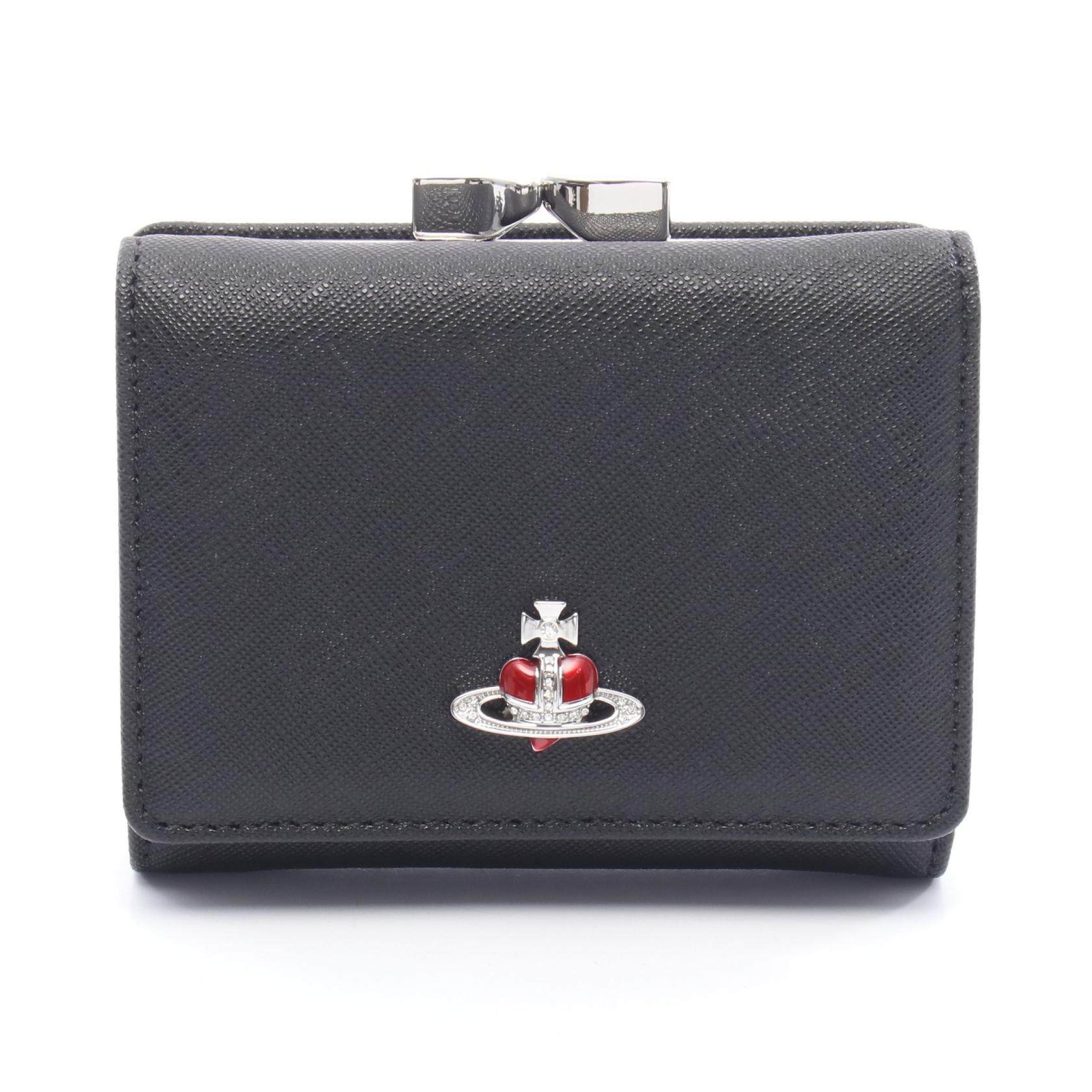 ヴィヴィアンウエストウッド SMALL FRAME WALLET レザー三つ折り財布