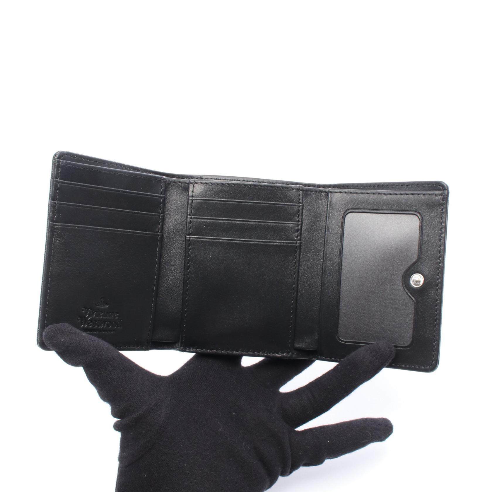 ヴィヴィアンウエストウッド SMALL FRAME WALLET レザー三つ折り財布