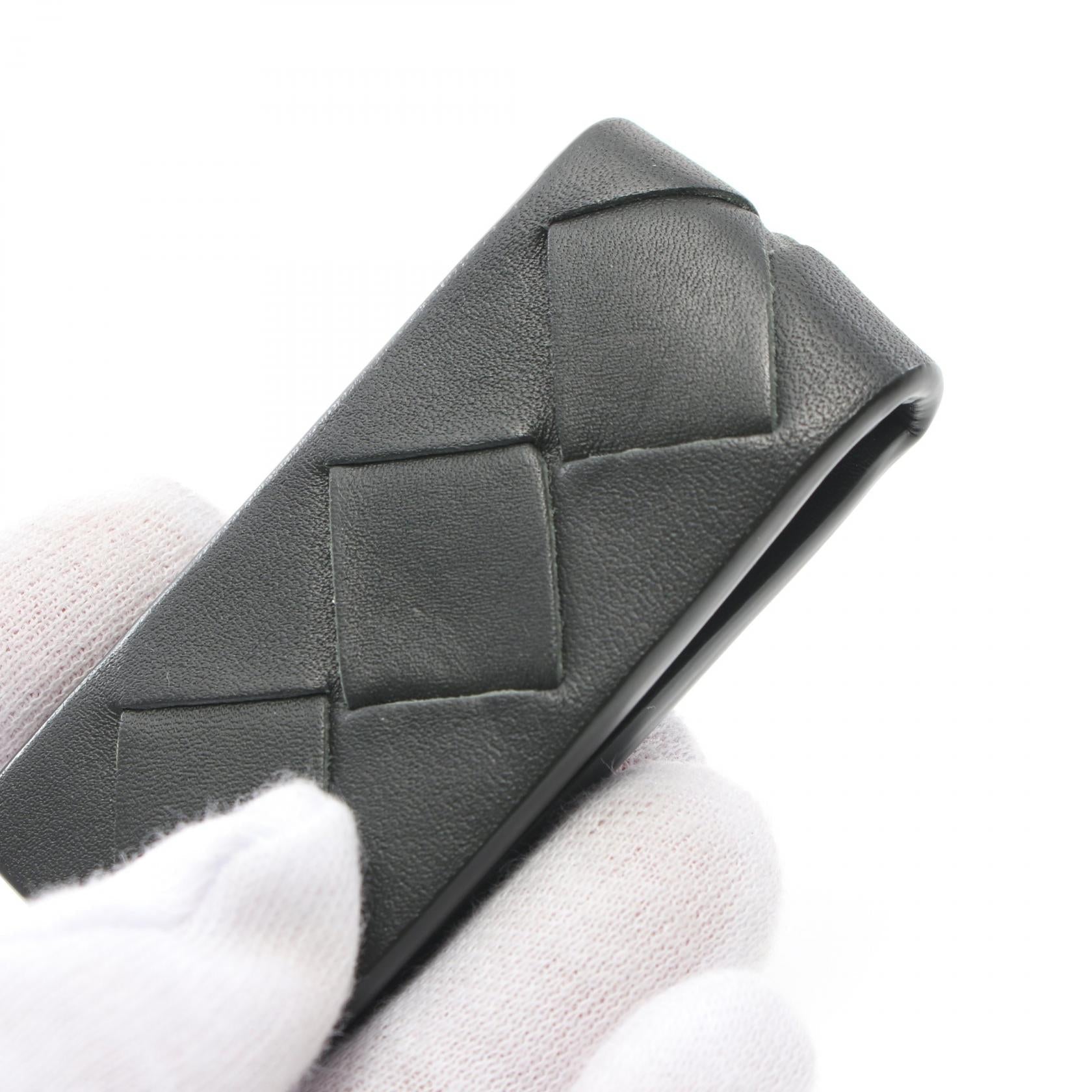ボッテガヴェネタイントレチャートレザー マネークリップ