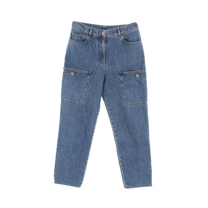 シャネル ココ マーク ボタン コットン デニム パンツ