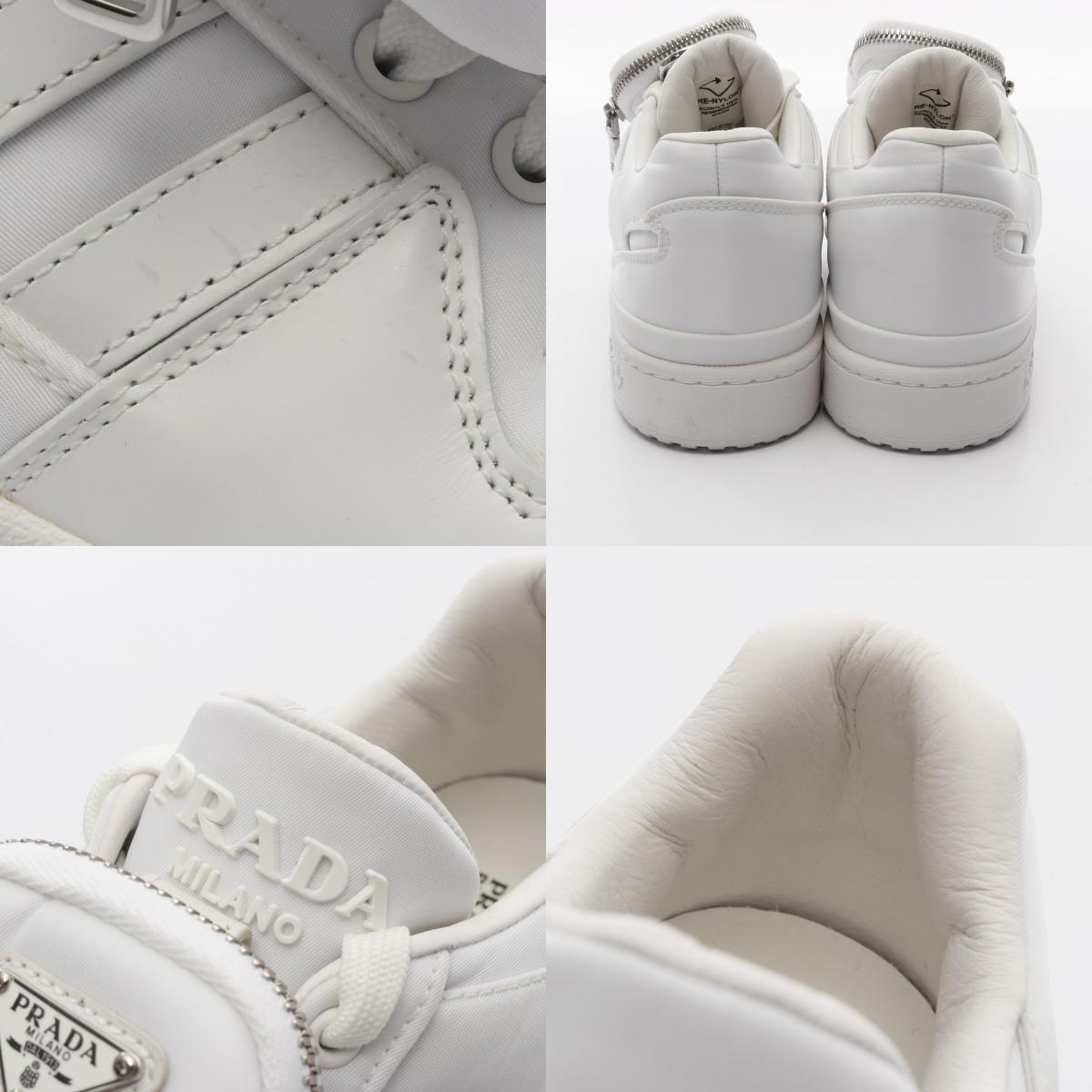 プラダ Re-Nylon FORUM LOW レザー ファブリック スニーカー