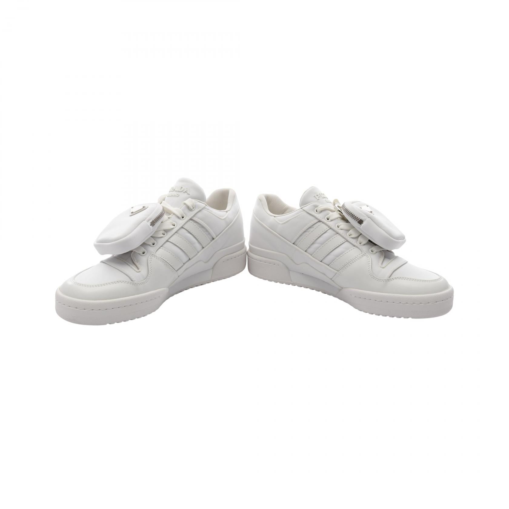 プラダ Re-Nylon FORUM LOW レザー ファブリック スニーカー