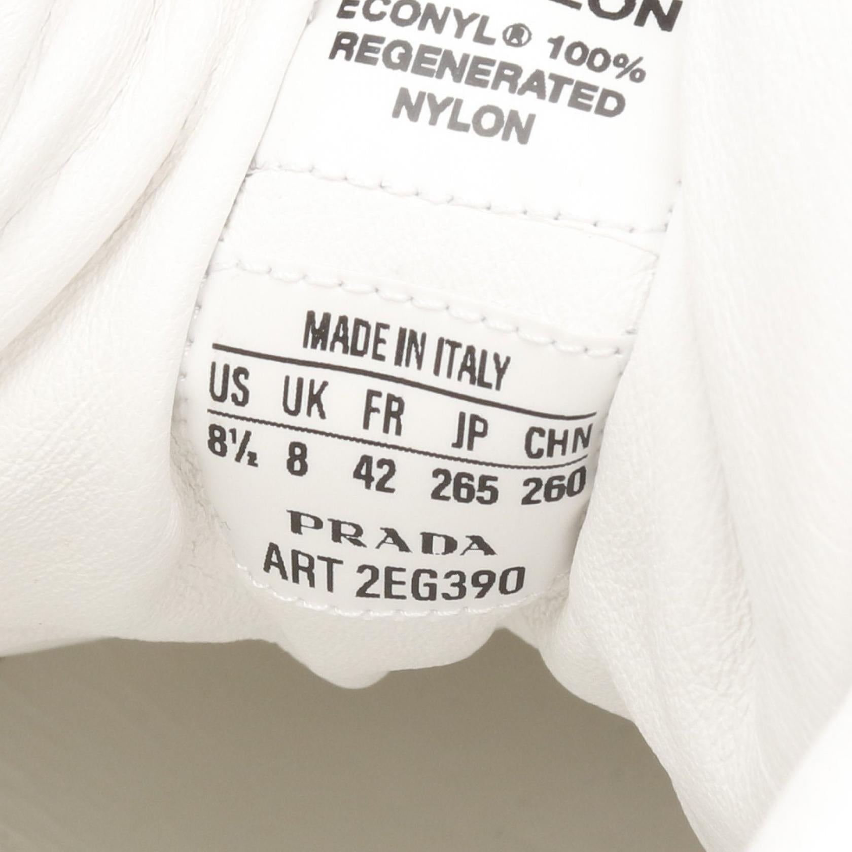 プラダ Re-Nylon FORUM LOW レザー ファブリック スニーカー