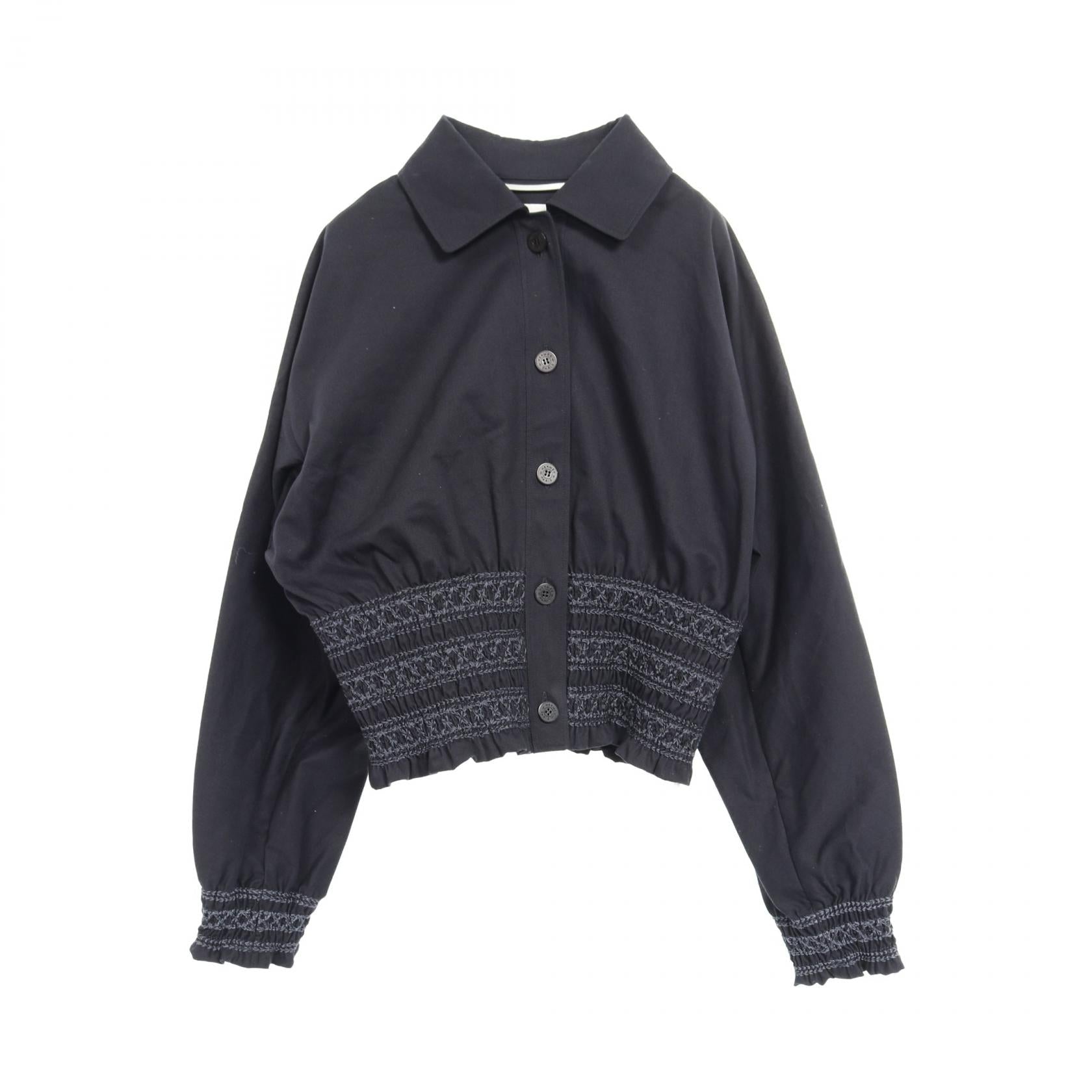 エルメス Veste taille brodee a smocks コットンジャケット