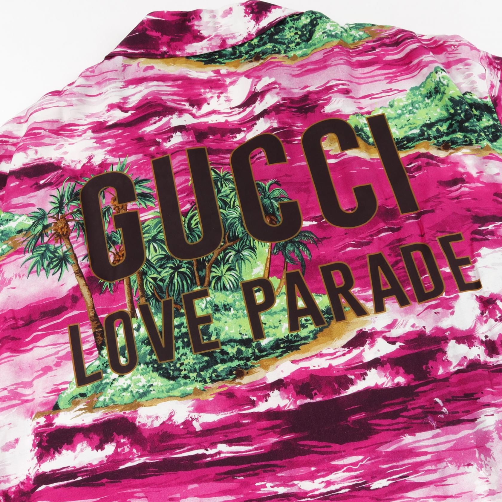 グッチ Love Parade レーヨンシャツ