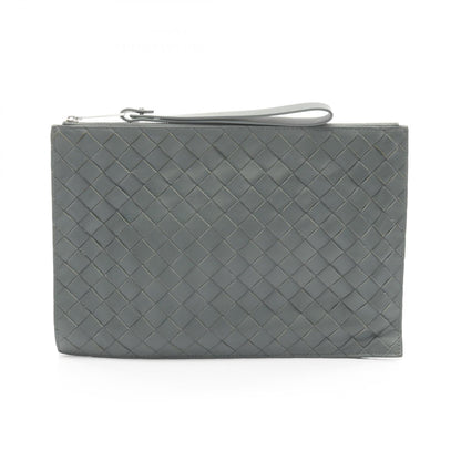 ボッテガ・ヴェネタイントレチャートレザークラッチバッグ
