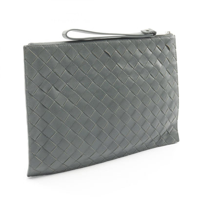 ボッテガ・ヴェネタイントレチャートレザークラッチバッグ