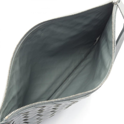 ボッテガ・ヴェネタイントレチャートレザークラッチバッグ