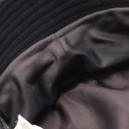 エルメス バケットハット レザーカシミヤハット