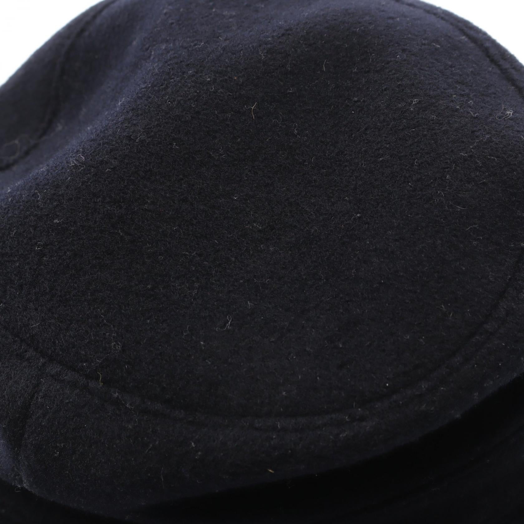 エルメス バケットハット レザーカシミヤハット