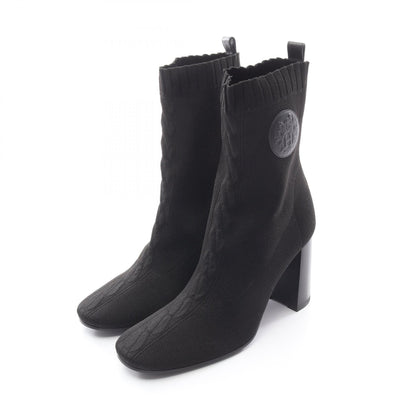 エルメス JENNA60 レザー ファブリック ブーツ