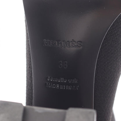 エルメス JENNA60 レザー ファブリック ブーツ