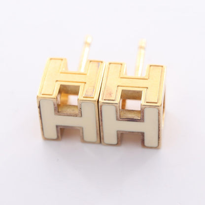 エルメス Caged d'H H キューブ ピアス