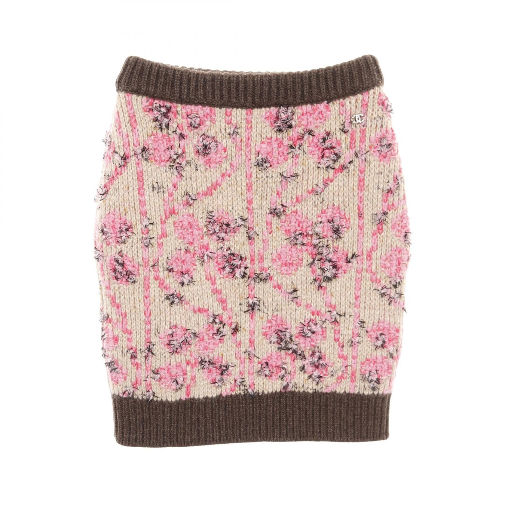シャネル ココマーク カシミア ウール スカート