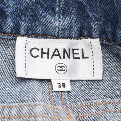 シャネル ココ マーク ボタン コットン デニム パンツ