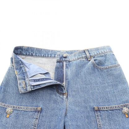 シャネル ココ マーク ボタン コットン デニム パンツ