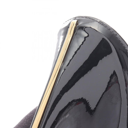 サルヴァトーレ フェラガモ パテントレザーオープントゥパンプス