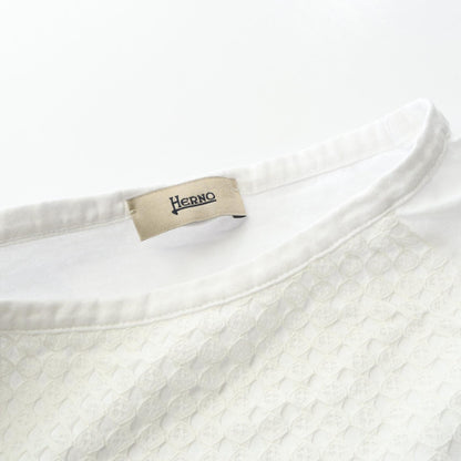 ヘルノ SUPERFINE COTTON JERSEY SPRING LACE コットントップス