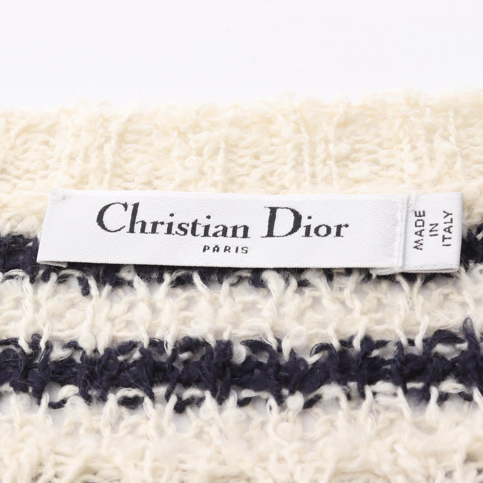 ディオール Dior Mariniere コットンシルクニットトップス
