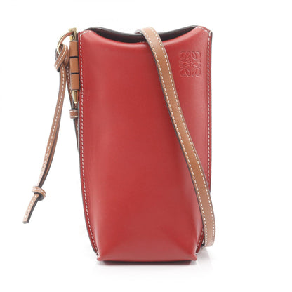 ロエベ GATE POCKET レザーショルダーバッグ