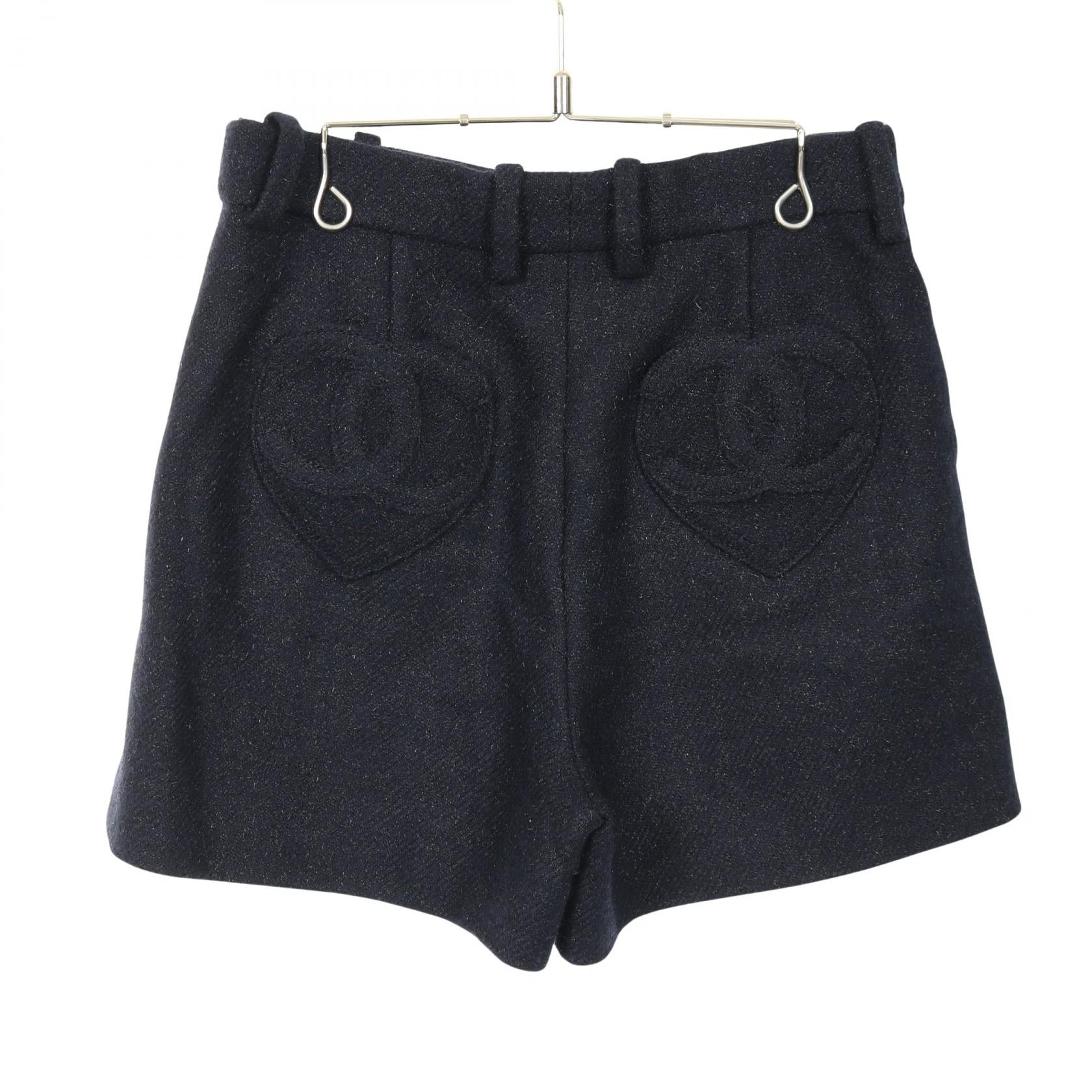 シャネル ココマーク ウールカシミヤショートパンツ