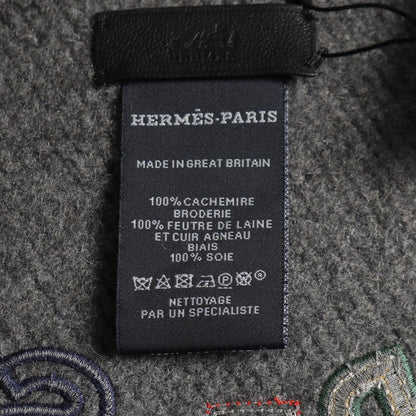 エルメス TAPIS DE SELLE カシミヤポンチョ