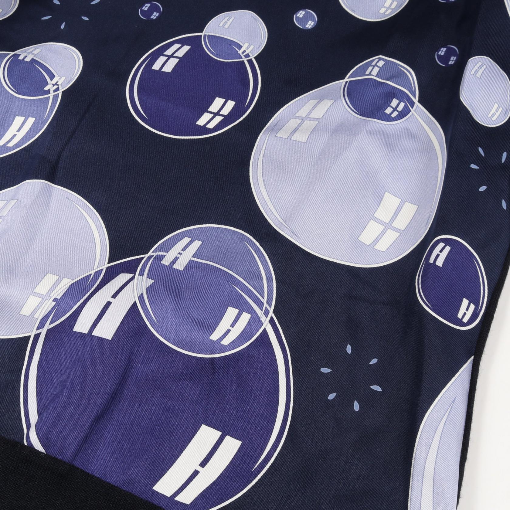 エルメス ツイルレーヌ bal de bulles カシミヤ シルク ニットトップス