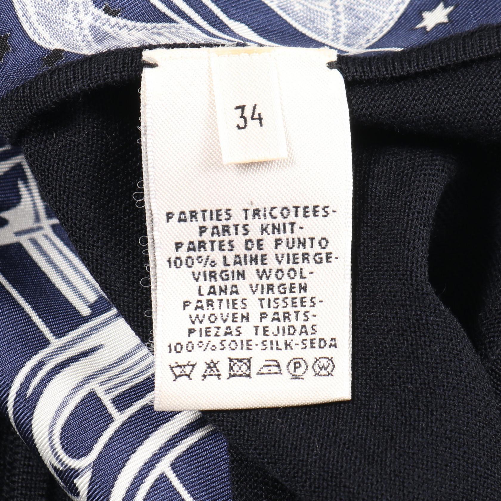 エルメス ツイルレーヌ Eperon d'Or Bandana ウールシルクニットトップス
