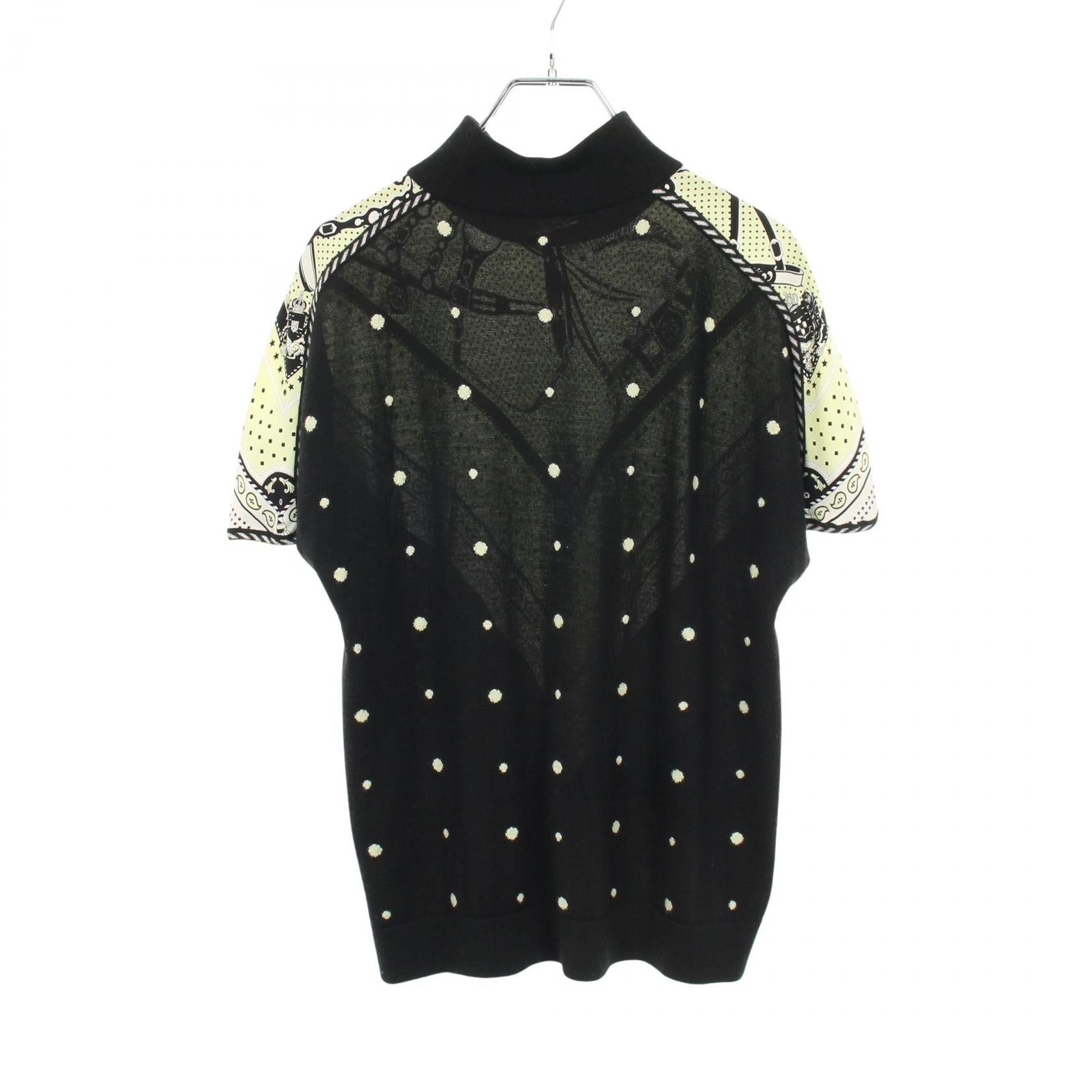 エルメス ツイルレーヌHARNAIS DE COUR カシミヤシルクニット38