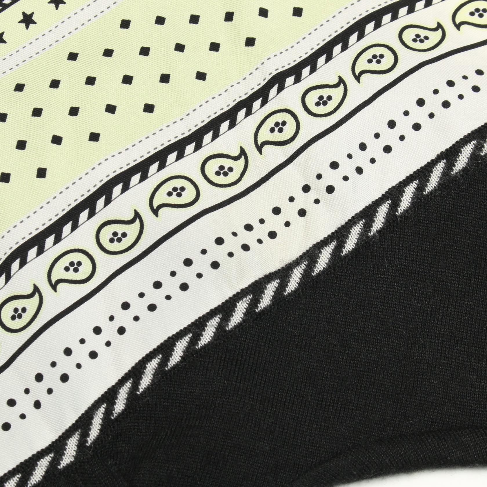 エルメス ツイルレーヌHARNAIS DE COUR カシミヤシルクニット38