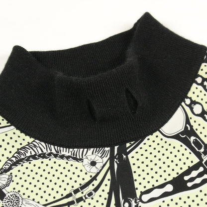 エルメス ツイルレーヌHARNAIS DE COUR カシミヤシルクニット38