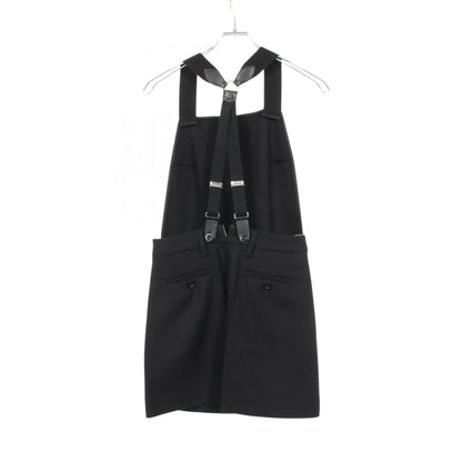 プラダ バックレスサスペンダーギャバジンドレス