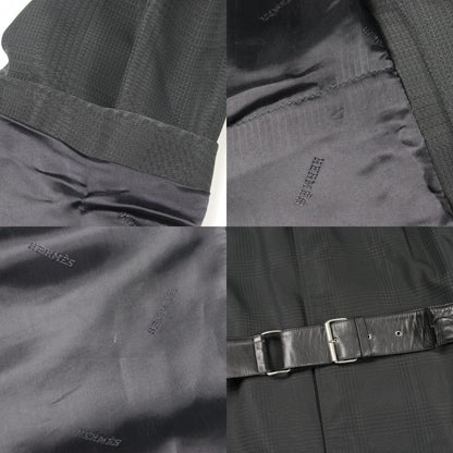 エルメス グレンチェック ナイロンコート