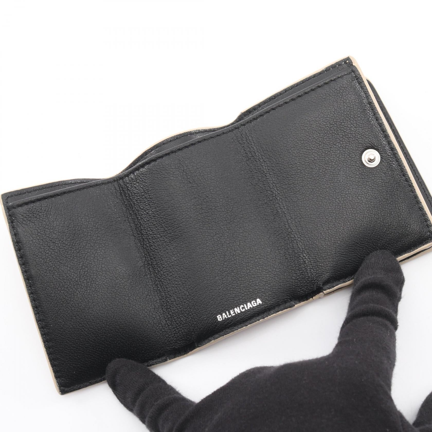 バレンシアガ EVERYDAY MINI WALLET レザー三つ折り財布