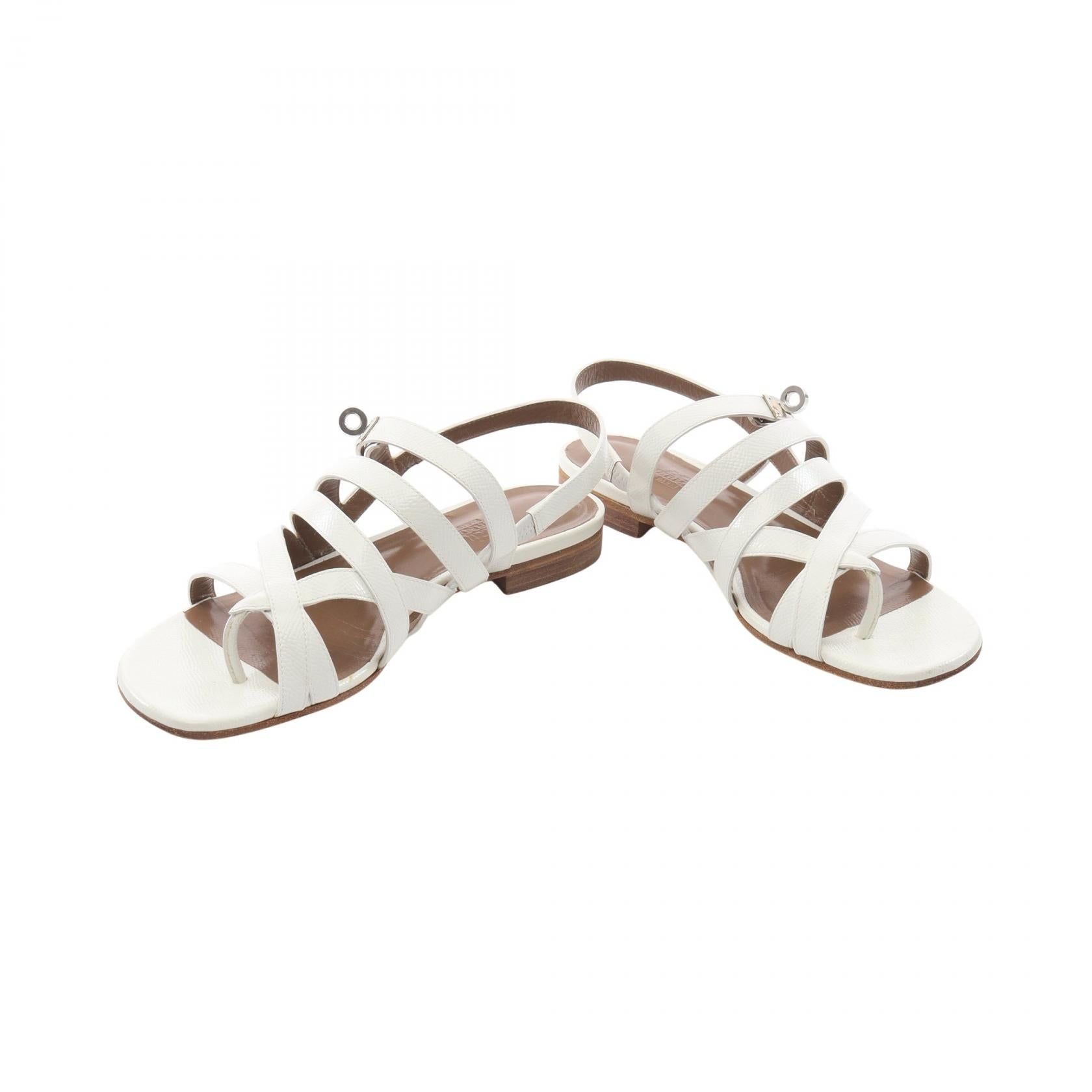 エルメス ケリーバックル レザーサンダル
