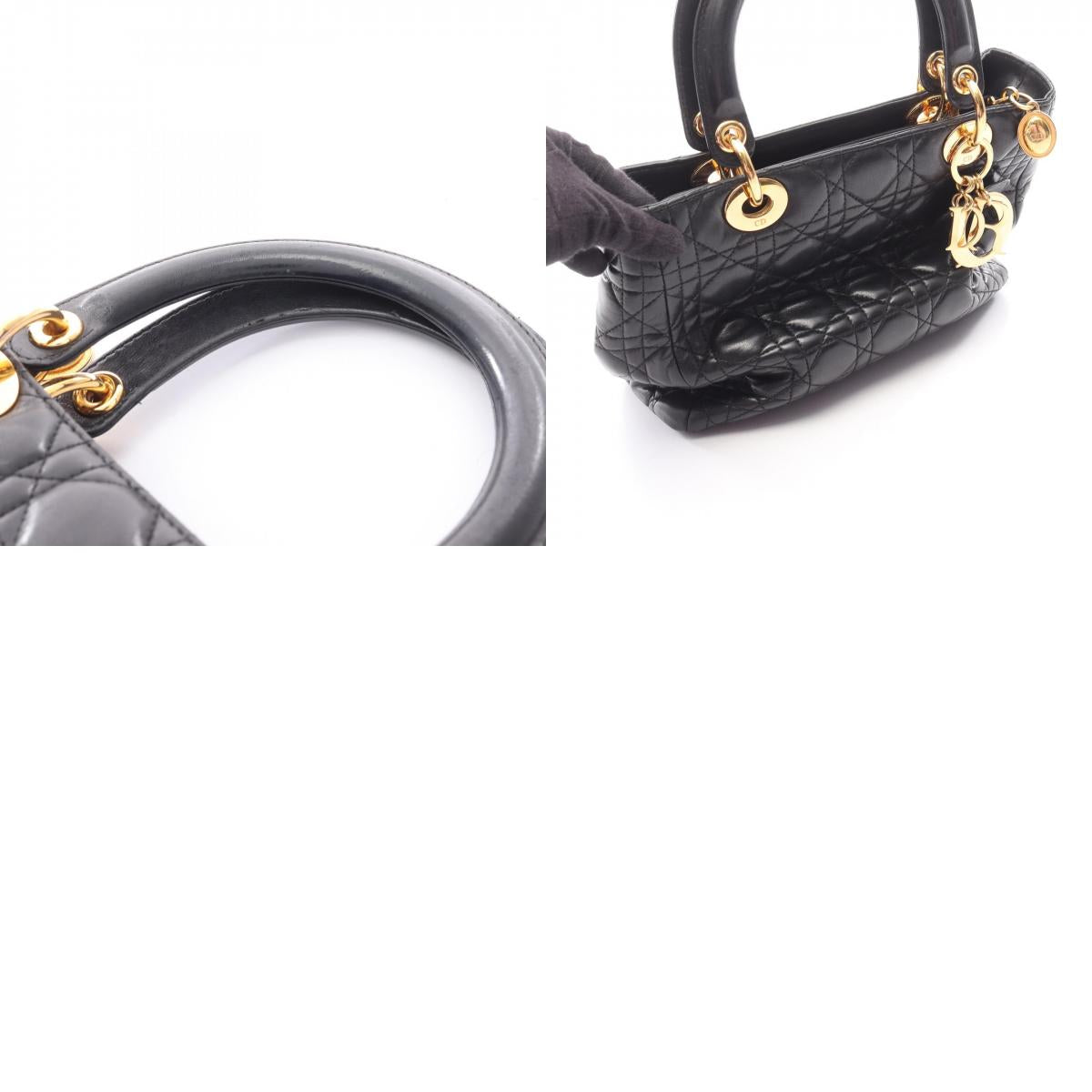 ディオール LADY DIOR レザー ハンドバッグ