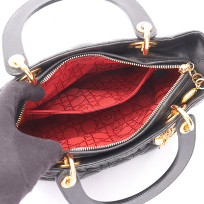 ディオール LADY DIOR レザー ハンドバッグ
