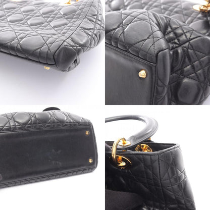 ディオール LADY DIOR レザー ハンドバッグ