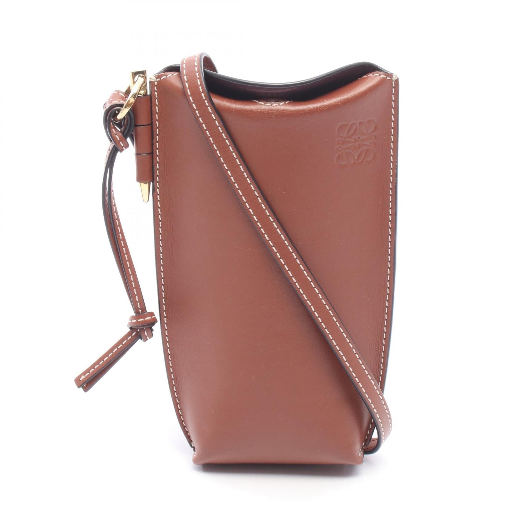 ロエベ Gate Pocket レザーショルダーバッグ