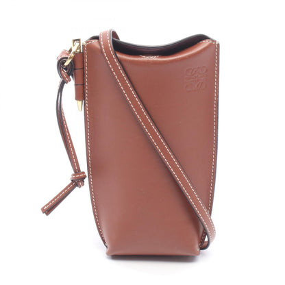 ロエベ Gate Pocket レザーショルダーバッグ
