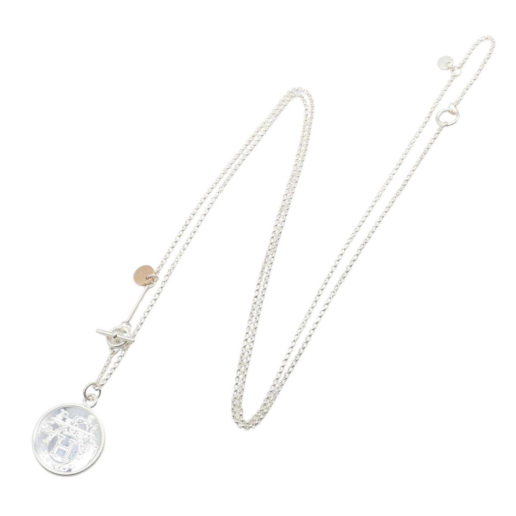 エルメス エクスリブリス K18PG シルバー925 ネックレス