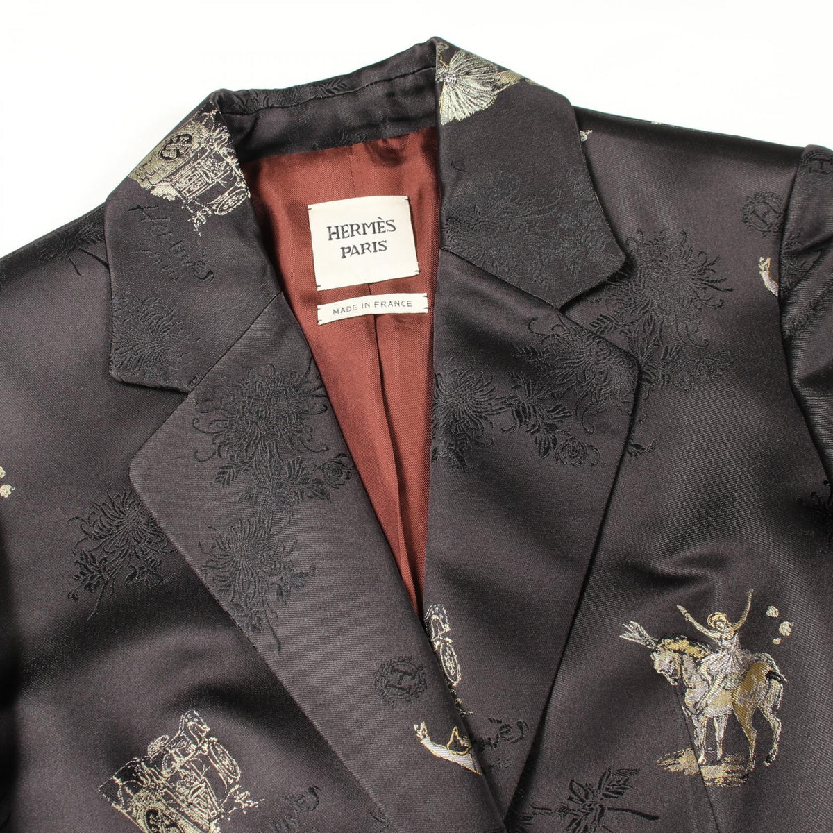 エルメス 刺繍シルクジャケット